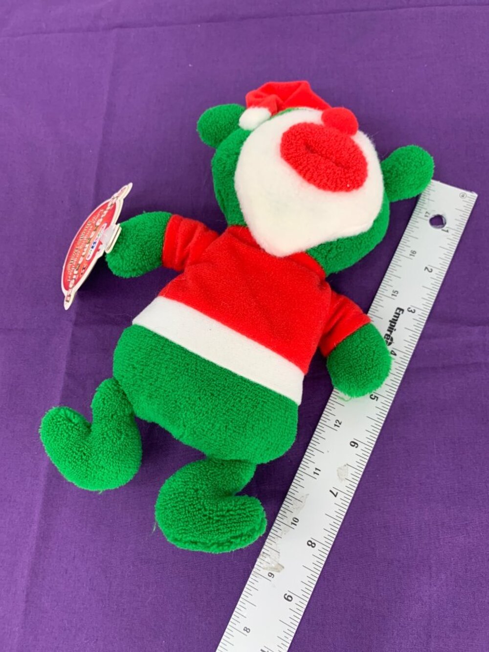 Toys R Us 2010 Mattel Sing A Ma Jigs Plush Doll Christmas Figure GREEN with Sant - Picture 4 of 10